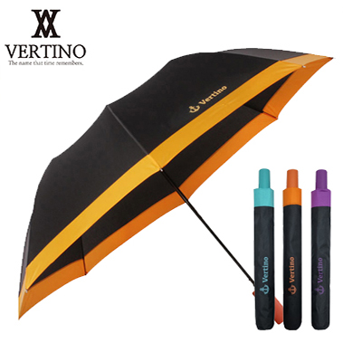 베르티노 2단자동 칼라보다 우산, 민트 주황 보라 컬러띠 우산
