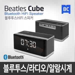 BeatlesCube 블루투스스피커 FM라디오시계알람 TF/USB재생