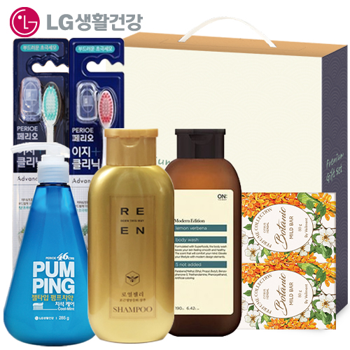 페리오 펌핑 치약 + 리엔 로열젤리 샴푸 + 바디워시 + 비누 + 칫솔 [101-215805]