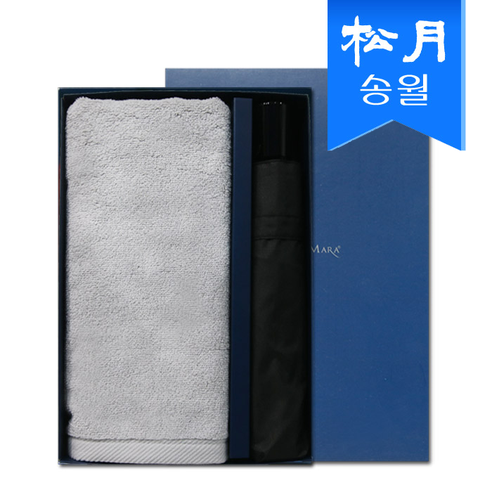 송월타올 우산 선물세트 (뉴컬러무지1+SW 3단 컬러무지1) +쇼핑백 s