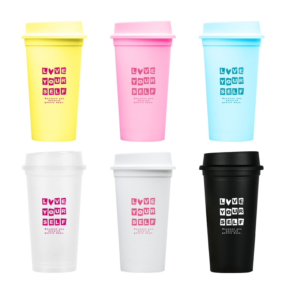 티스카페 리유저블 텀블러 베이직캡 500ml PP