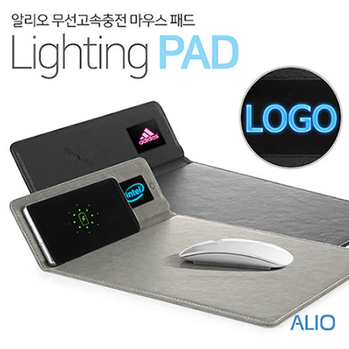 ALIO 2세대 15W 고속무선충전라이팅패드2(거치형, LED로고)
