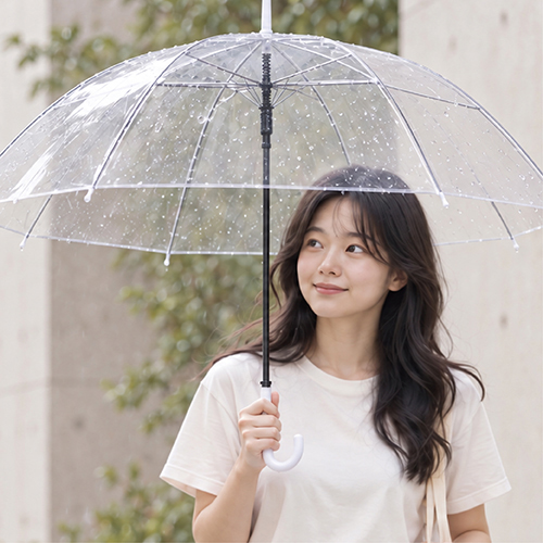 투명비닐 자동우산 53cm 어린이우산