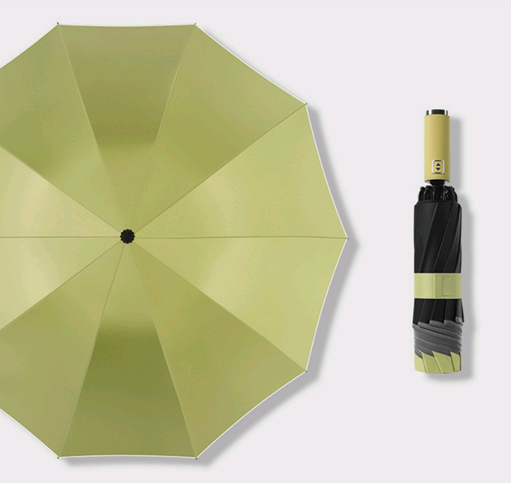 거꾸로 3단 양우산 네온빛 컬러 블록
