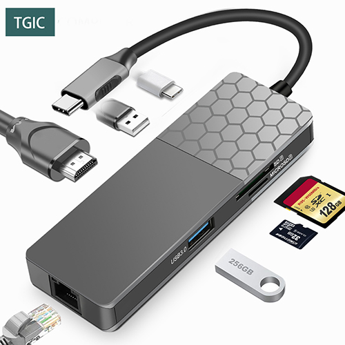 C타입 7 in 1 LAN 멀티 USB허브 TGMHL-G1000