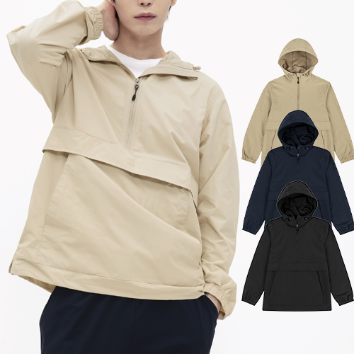 단체 행사용 성인 남녀공용 지퍼 아노락 바람막이자켓