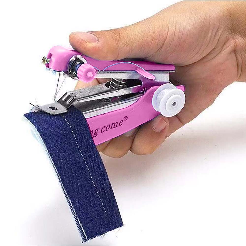 쏘잉 심플 휴대용 핸드미싱(핑크) 바느질 미니 재봉틀
