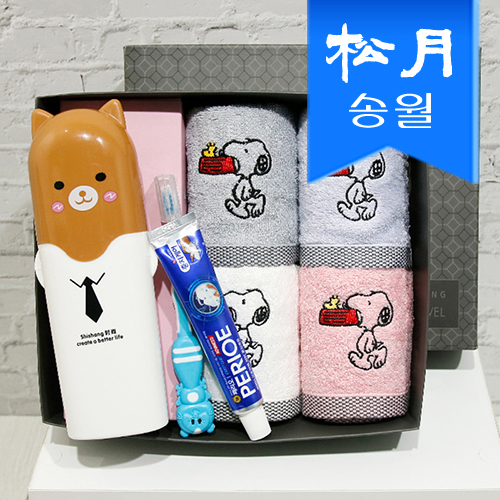 송월 어린이 신학기세트(블럭블랙4+어린이 양치셋트1)+쇼핑백