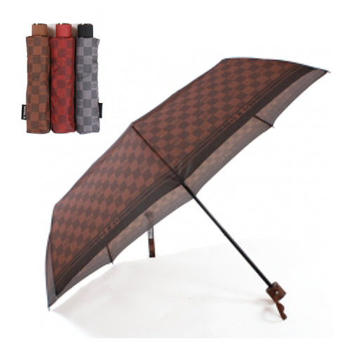 사각 패턴 메종프랑세즈 3단 우산
