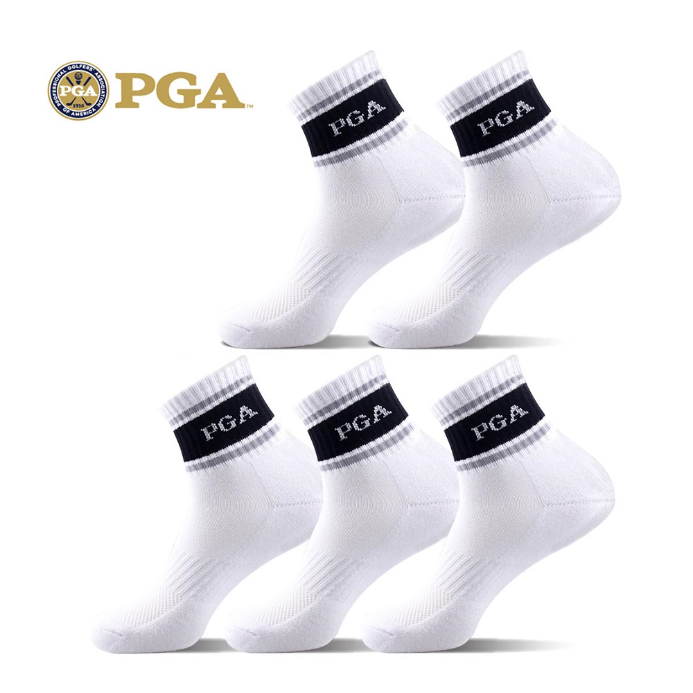 PGA 골프 남성 중목양말 5족 세트 PGAM-42