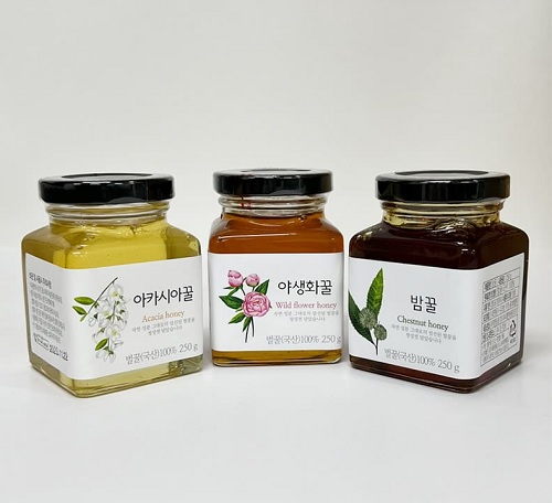 면세[23년추석] 꿀 선물세트 3종세트(아카시아 250G, 야생화 250G,밤 250G)파주양봉영농조합
