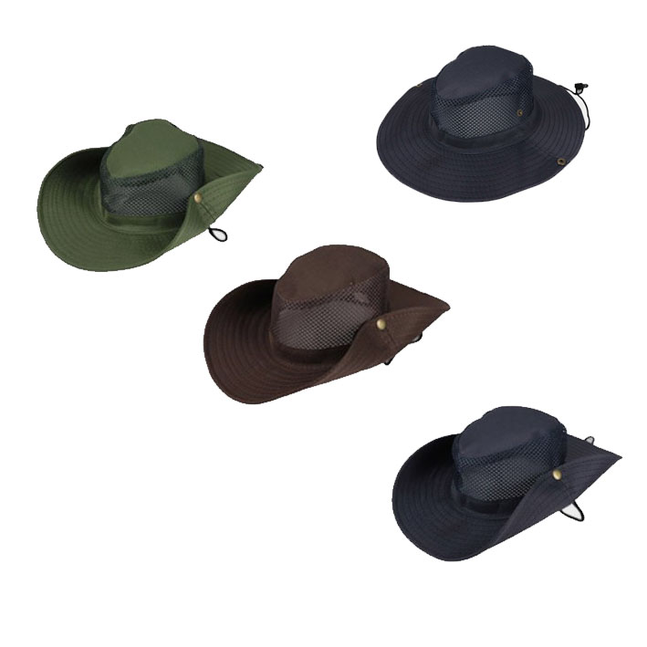 매쉬사파리 모자,버킷햇, 작업모자, 창넓은 모자