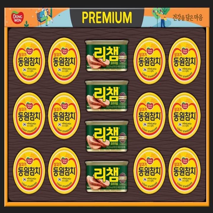 동원 튜나&리챔O-48호 선물세트 set (참치12캔+리챔4캔) (10+1)