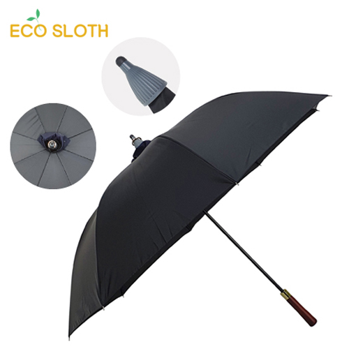 에코슬로우스 빗물컵 우산 자동 70X8K 일자 나무 무하직기