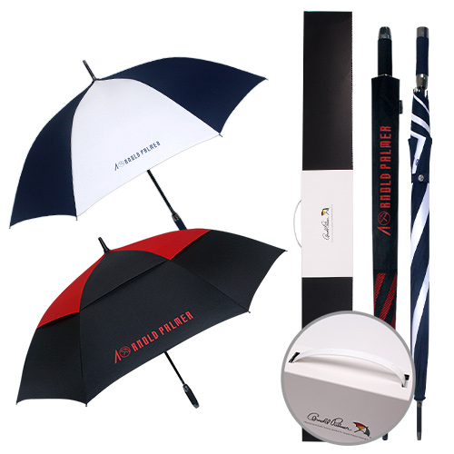 아놀드파마 75자동 이중방풍 블랙레드 우산 & 70자동 폰지 FRP_WN 우산세트 (0187815)