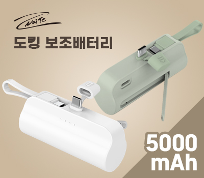 나이테 도킹형 보조 배터리 5000mA 8+C