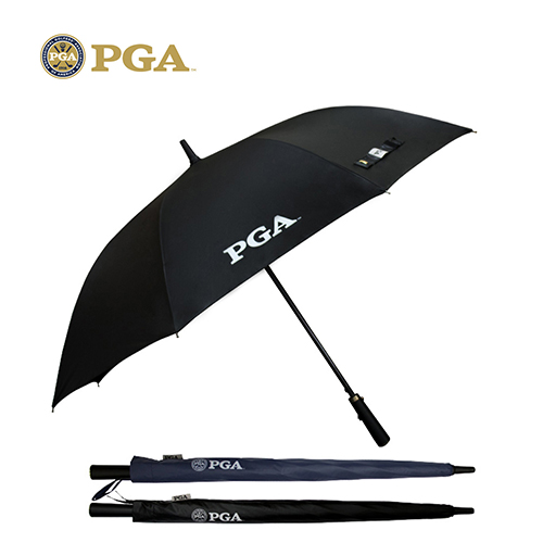 PGA 75 이중방풍 블랙 배색 골프 자동 장우산