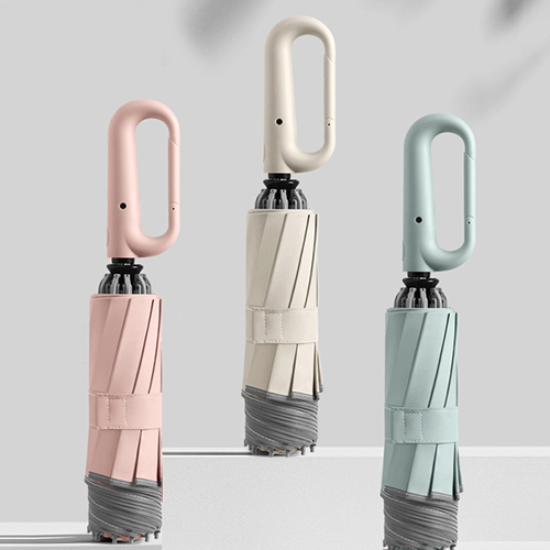 이지링 휴대용 버클형 10K 3단 자동 거꾸로 우산