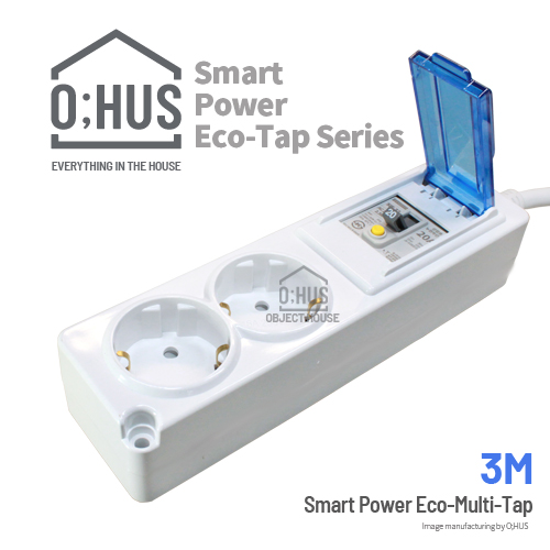 [오후스] Eco-Tap series 누전차단형 고전력 2구 선길이 3M