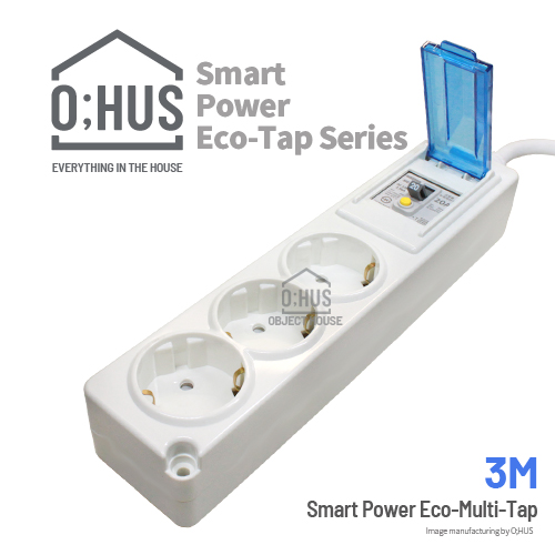 [오후스] Eco-Tap series 누전차단형 고전력 3구 선길이 3M