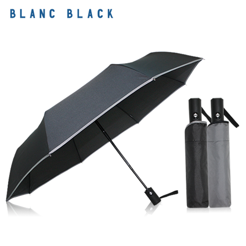 블랑블랙 3단 완전자동 바이어스 우산