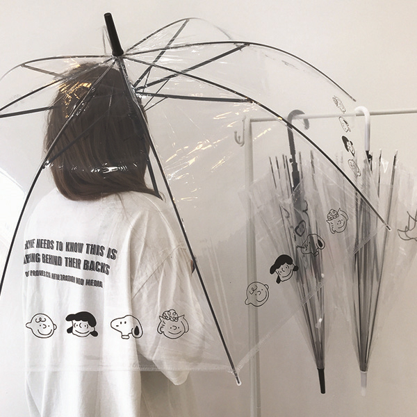 튼튼한 로고 투명 장우산 우산