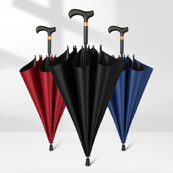 포유렐라 지팡이 블랙 튼튼한 고급 대형 자동 큰 장우산