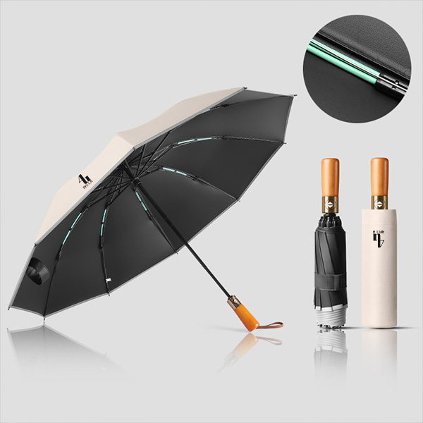 포유렐라 원목 거꾸로우산 3단 우양산 튼튼한 접이식 대형우산 양우산