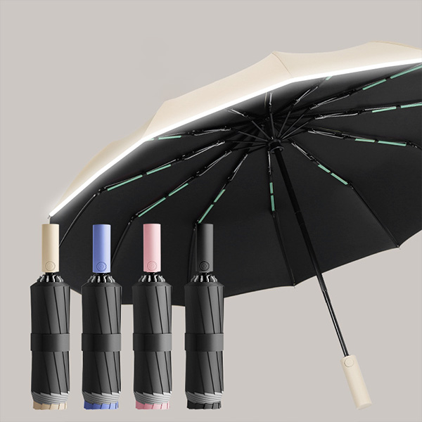 포유렐라 튼튼한 24k 거꾸로 휴대용 3단 암막 접이식 휴대용 자동우산