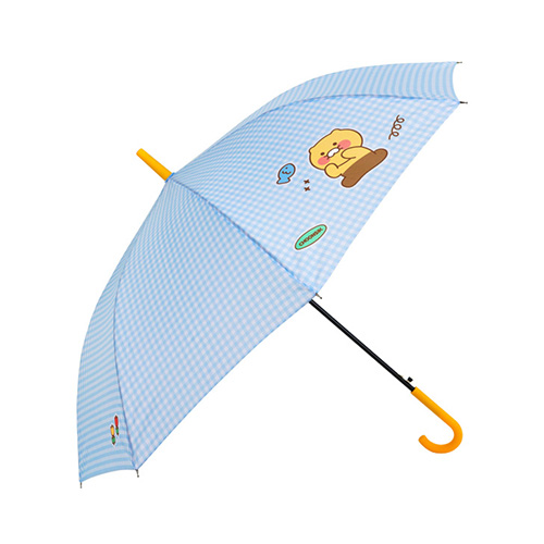 8폭 파랑 격자무늬 장우산