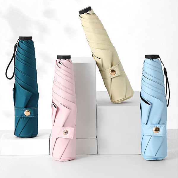 포유렐라 튼튼한 파스텔 카본 UV차단 3단 암막 접이식 휴대용 자동우산