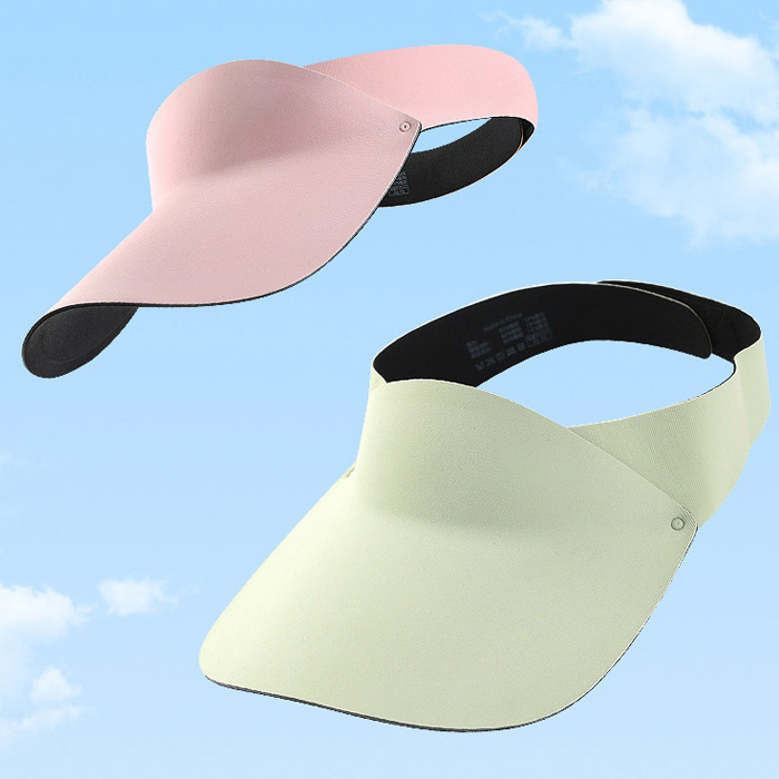 M056 파스텔 노라인 썬캡 자외선차단 모자 창넓은 썬캡 썬바이저 인쇄 주문제작