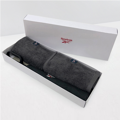 리복 2단 자동 친환경어스 카라비너 우산 + 200g 코마사 타올 2P세트