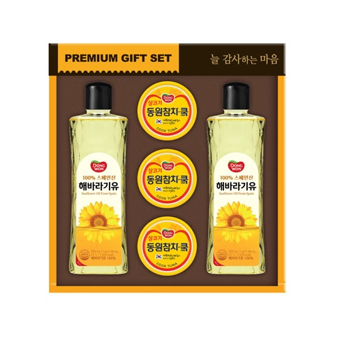 [동원] 행복 5호 (동원 쿡참치 85g x 3, 동원 해바라기유 500ml x 2)