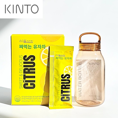 센트포유 유자차+킨토 워터보틀 300ml 세트 SDA5