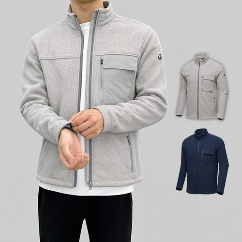 남성 여성 고급 톤배색 후리스 자켓 M-4XL