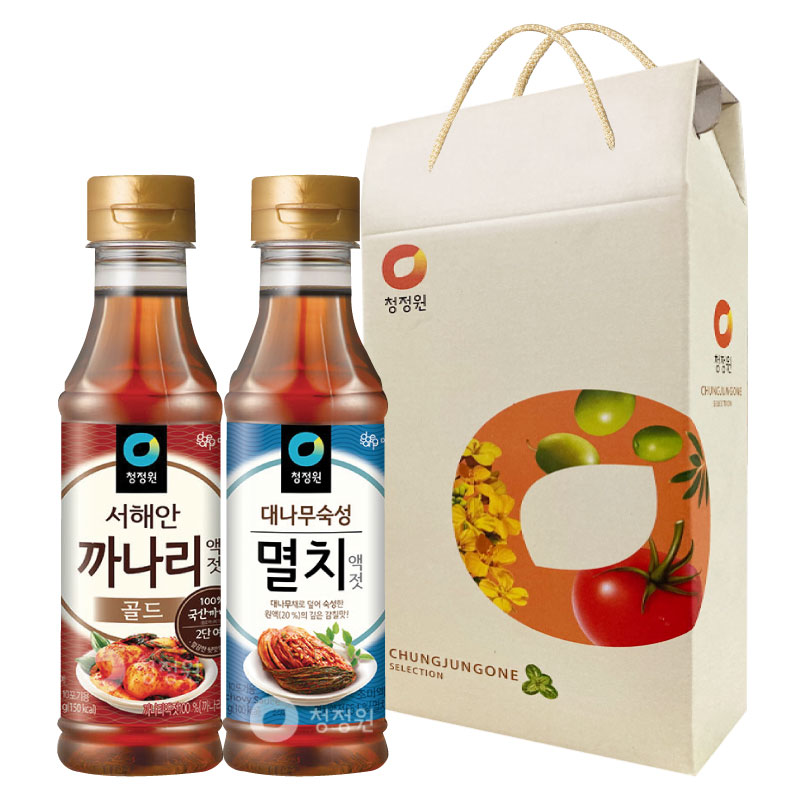 청정원 까나리액젓 500g.멸치액젓 500g 선물세트