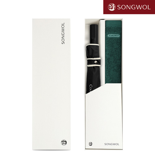 송월 40수 포인트40 타올 200g + CM 2단 폰지 바이어스 우산 2P 콤보세트