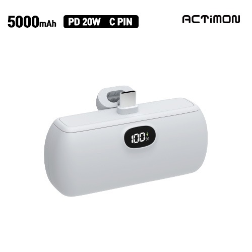 엑티몬 PD20W일체형보조배터리5000mah C타입