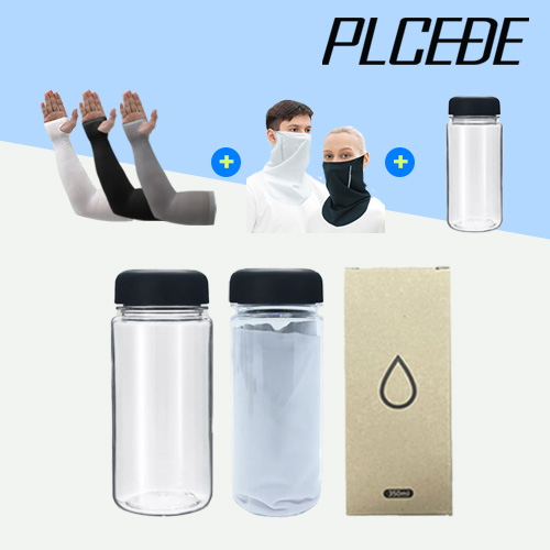 플씨드 투밴드 손 쿨토시 + 귀걸이형 에어 스포츠 멀티스카프 + 보틀350ml 3종 세트