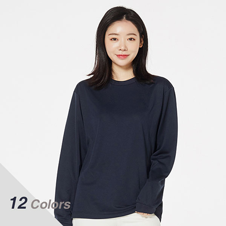 드라이 라운드 티셔츠 긴팔