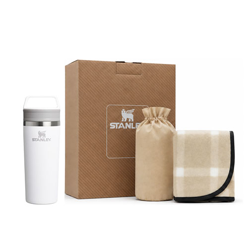 스탠리 카페투고 트래블머그 591ml + 무릎담요+커버1P세트
