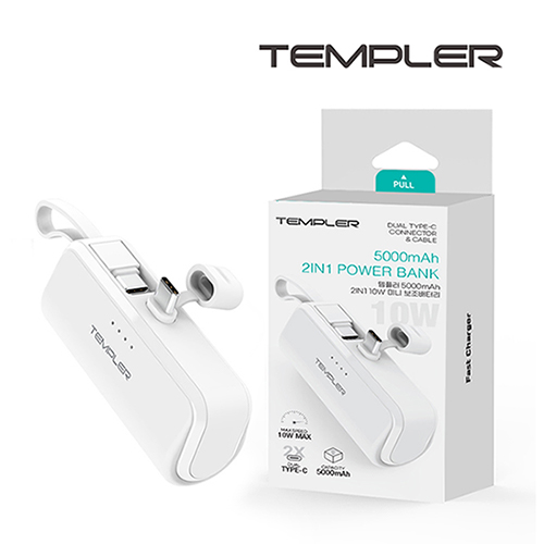 템플러 5000mAh 10W 듀얼 C타입 도킹 배터리