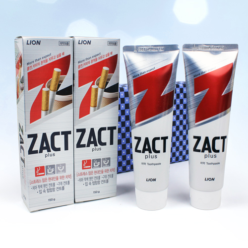 커피 흡연의 흔적   ZACT 작트치약 150g 2개 세트 + 포장지 포장 포함