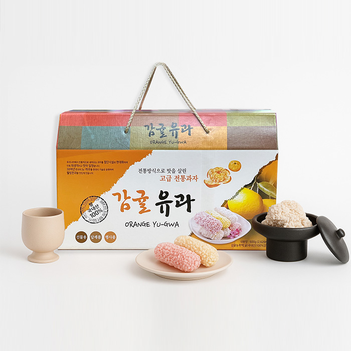 수제 전통 감귤유과 선물세트 600g 설 추석 명절 한과