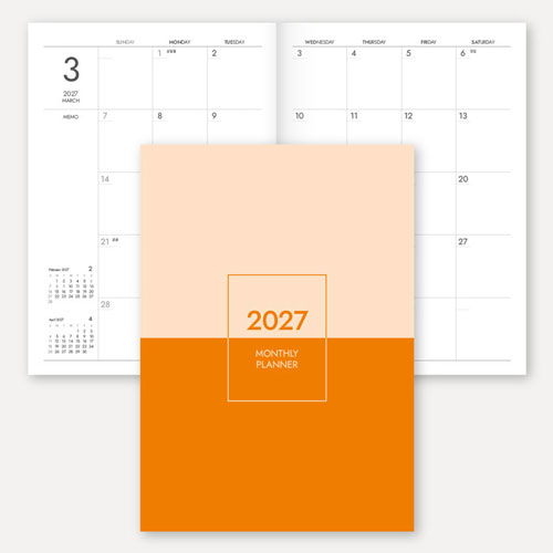 2027 월간 플래너 노트(책제본/A4)