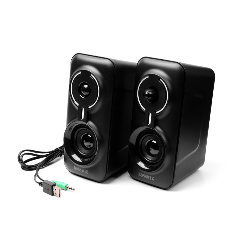보스위즈 RGB LED 2채널 유선 USB 스피커 BOS-GS350U
