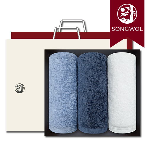 송월타올 항균 180g (40수/40*80cm) 3매입 선물세트(박스+쇼핑백 포함)