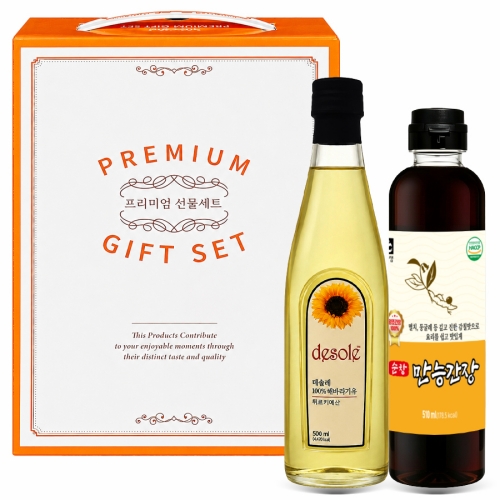 기픈샘 만능간장510ml+해바라기유500ml 식용유세트
