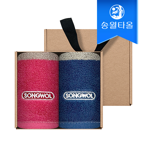 송월타월 컬러웨이34 고리 핸드타올 2매 크라프트세트